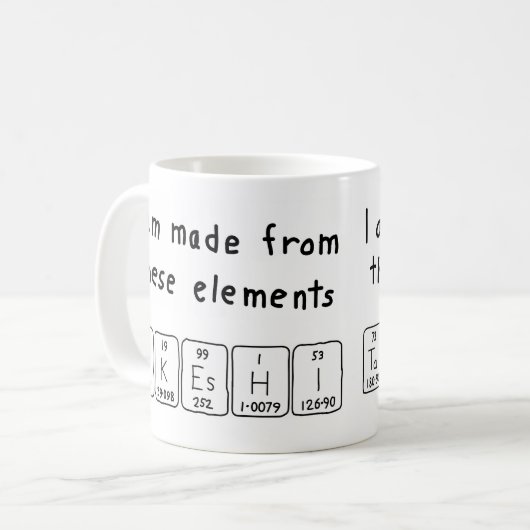 Takeshi Periodenname Tasse (Vorderseite Links)