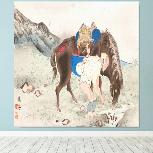 Takeuchi Seiho : Seihō jū in Fuji, PL.06 (1894) Leinwanddruck (Insitu (Holzboden))