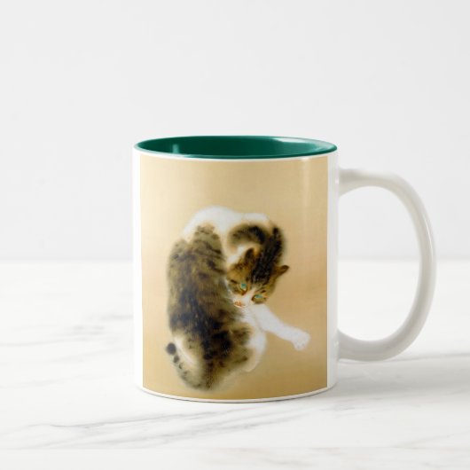 Takeuchi Seiho,Tabby Cat Zweifarbige Tasse (Rechts)