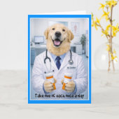 Taking Pills Get Well Card PA-1 Karte (Gelbe Blume)