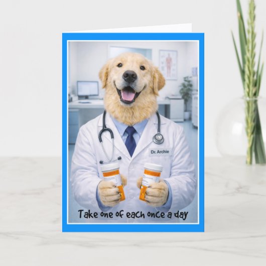 Taking Pills Get Well Card PA-1 Karte (Vorderseite)