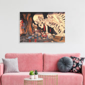 Takiyasha die Hexe und das Skeleton-Specter Leinwanddruck (Insitu (Wohnzimmer))