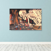 Takiyasha die Hexe und das Skeleton-Specter Leinwanddruck (Insitu (Holzboden))