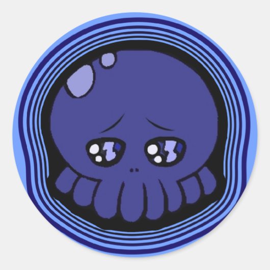 Tako-Chan Sad Stickers (Vorderseite)