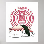 Tako Octopus Sushi Cat Poster (Vorne)