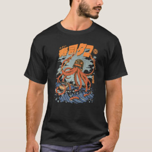 Tako Sushi Attack Octopus Kaiju Meeresfrüchte Tint T-Shirt