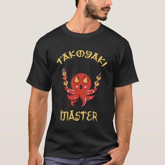 Takoyaki Meister Japan Feinschmecker Street Food O T-Shirt (Vorderseite)