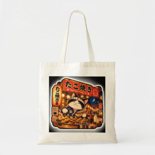 Takoyaki Stand Katze Tragetasche Japanisches Fes