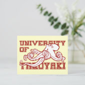 Takoyaki Universität Japanischer Oktopus lustig Postkarte (Stehend Vorderseite)