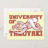 Takoyaki Universität Japanischer Oktopus lustig Postkarte (Vorne/Hinten)