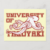 Takoyaki Universität Japanischer Oktopus lustig Postkarte (Vorderseite)