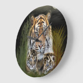Takt Tiger und Cubs Große Wanduhr (Winkel)