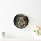 Takt Tiger und Cubs Runde Wanduhr (Zuhause)