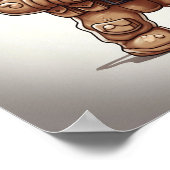 Taktischer Gingerbread Man Poster (Ecke)