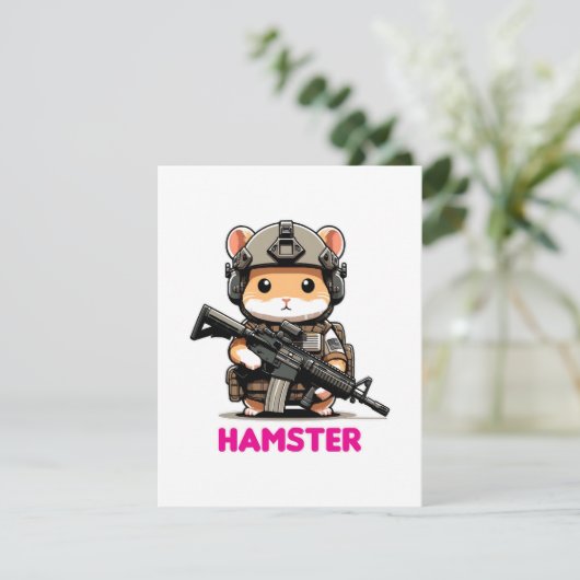 Taktischer Hamster Feiertagskarte (Stehend Vorderseite)