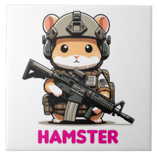 Taktischer Hamster Fliese