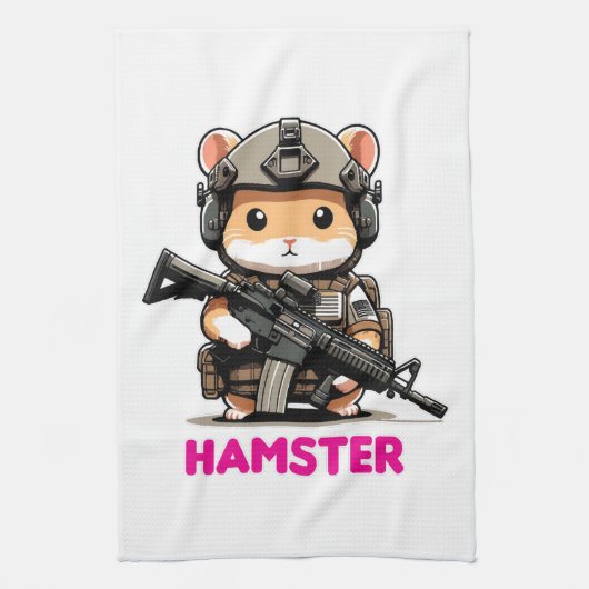 Taktischer Hamster Geschirrtuch (Vertikal)