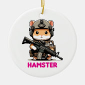 Taktischer Hamster Keramik Ornament (Vorne)