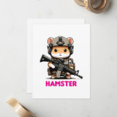 Taktischer Hamster Mitteilungskarte (Vorderseite/Rückseite Beispiel)