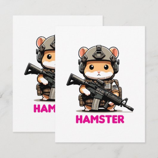 Taktischer Hamster Mitteilungskarte (Vorne/Hinten)