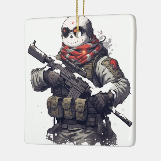 Taktischer Snowman Keramikornament (Links)