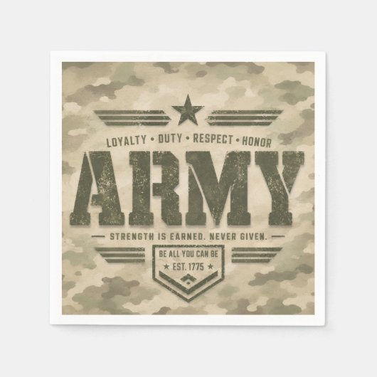 Taktisches Armeedesign Serviette (Vorderseite)