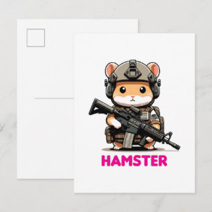 Taktisches Hamster Einladungspostkarte