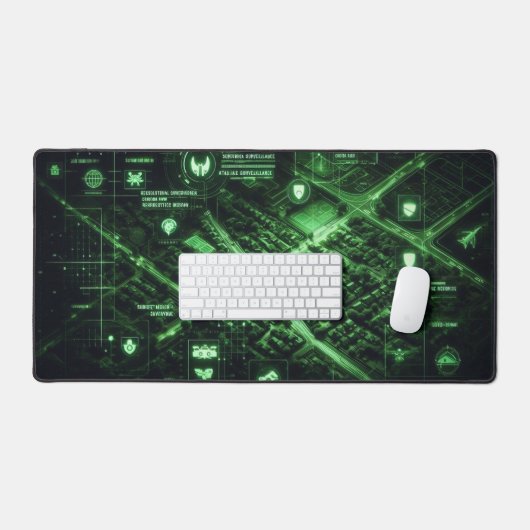 taktisches Kartenüberlagern, Schwarzes Ops-Design Schreibtischunterlage (Tastatur & Maus)