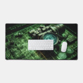 taktisches Kartenüberlagern, Schwarzes Ops-Design Schreibtischunterlage (Tastatur & Maus)