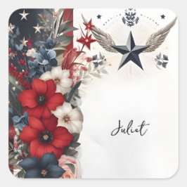 taktisches militärisches Brautparty des Krieges Quadratischer Aufkleber