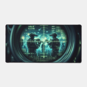 Taktisches Schwarzes Ops-Design Schreibtischunterlage