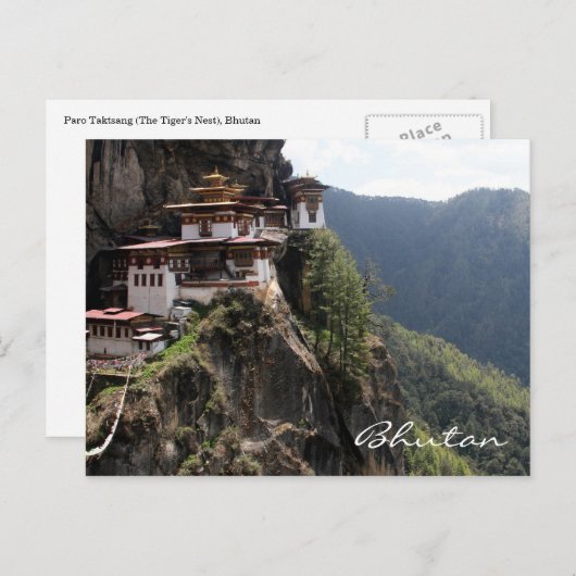 Taktsang vista postkarte (Vorne/Hinten)