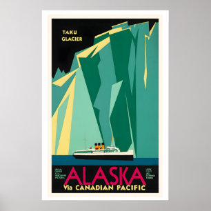 Taku-Gletscher Alaska Canadian Pacific Vintage Poster