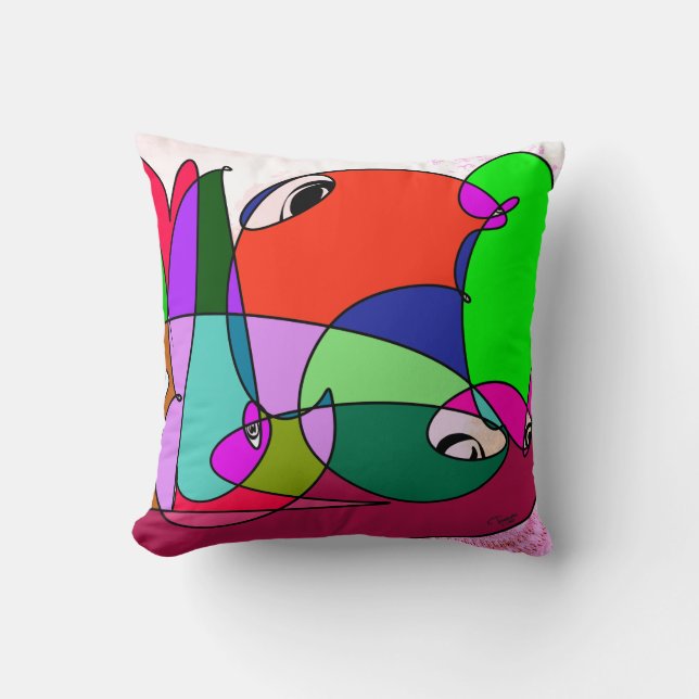 TAKUROMAN「Friends 6」クッション Kissen (Vorderseite)