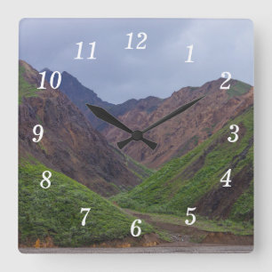 Tal am Toklat River von Denali Wanduhr