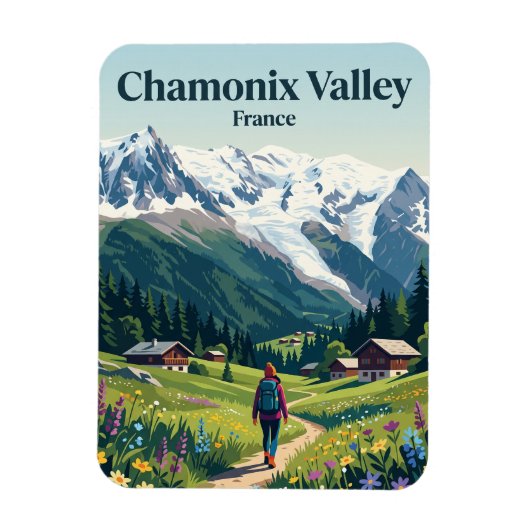 Tal Chamonix Frankreich Magnet (Vertikal)