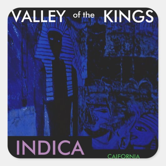 TAL DER ART INDICA QUADRATISCHER AUFKLEBER (Vorderseite)