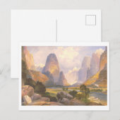 Tal der Bubbling Waters Vintag Prang Lithograph Postkarte (Vorne/Hinten)