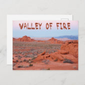 Tal der Feuerlandschaft Postkarte (Vorne/Hinten)