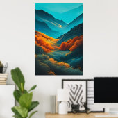 Tal der lebendigen Farben Poster (Heimbüro)
