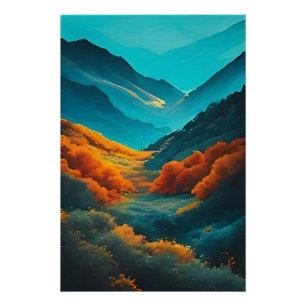 Tal der lebendigen Farben Poster