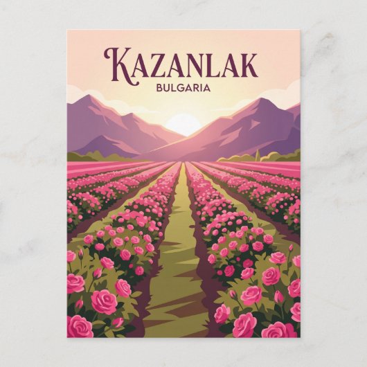 Tal der Rosen Bulgarien Postkarte (Vorderseite)