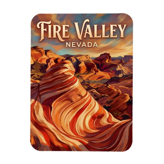 Tal des Feuers Nevada Magnet (Vertikal)