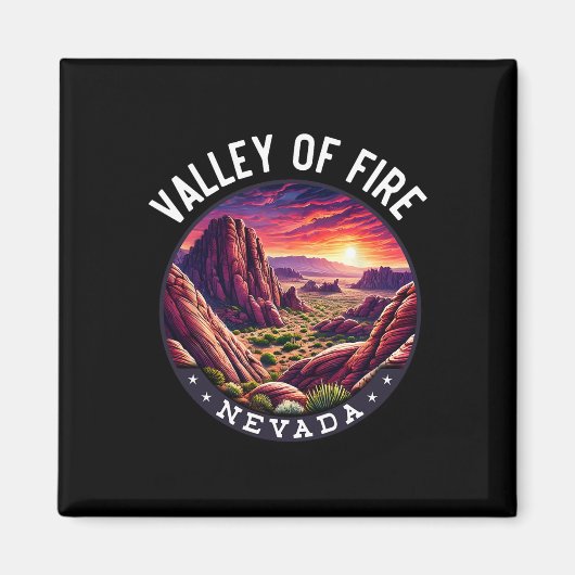 Tal Feuerwandern Souvenir Magnet (Vorne)