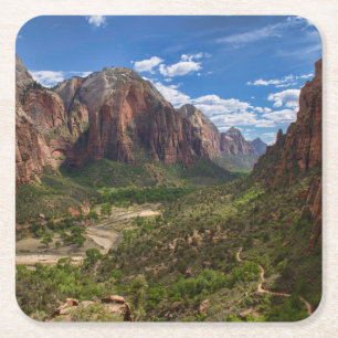 Tal im Zion-Nationalpark Rechteckiger Pappuntersetzer