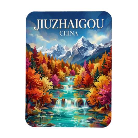 Tal Jiuzhaigou China Magnet (Vertikal)