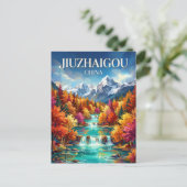 Tal Jiuzhaigou China Postkarte (Stehend Vorderseite)