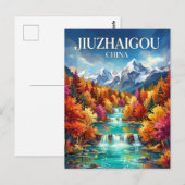 Tal Jiuzhaigou China Postkarte (Vorne/Hinten)