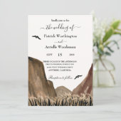 Tal mit Adler Western Hochzeitseinladungen Einladung (Stehend Vorderseite)