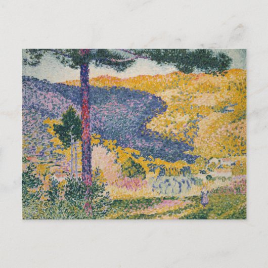 Tal mit Fir Shade am Berg Postkarte (Vorderseite)